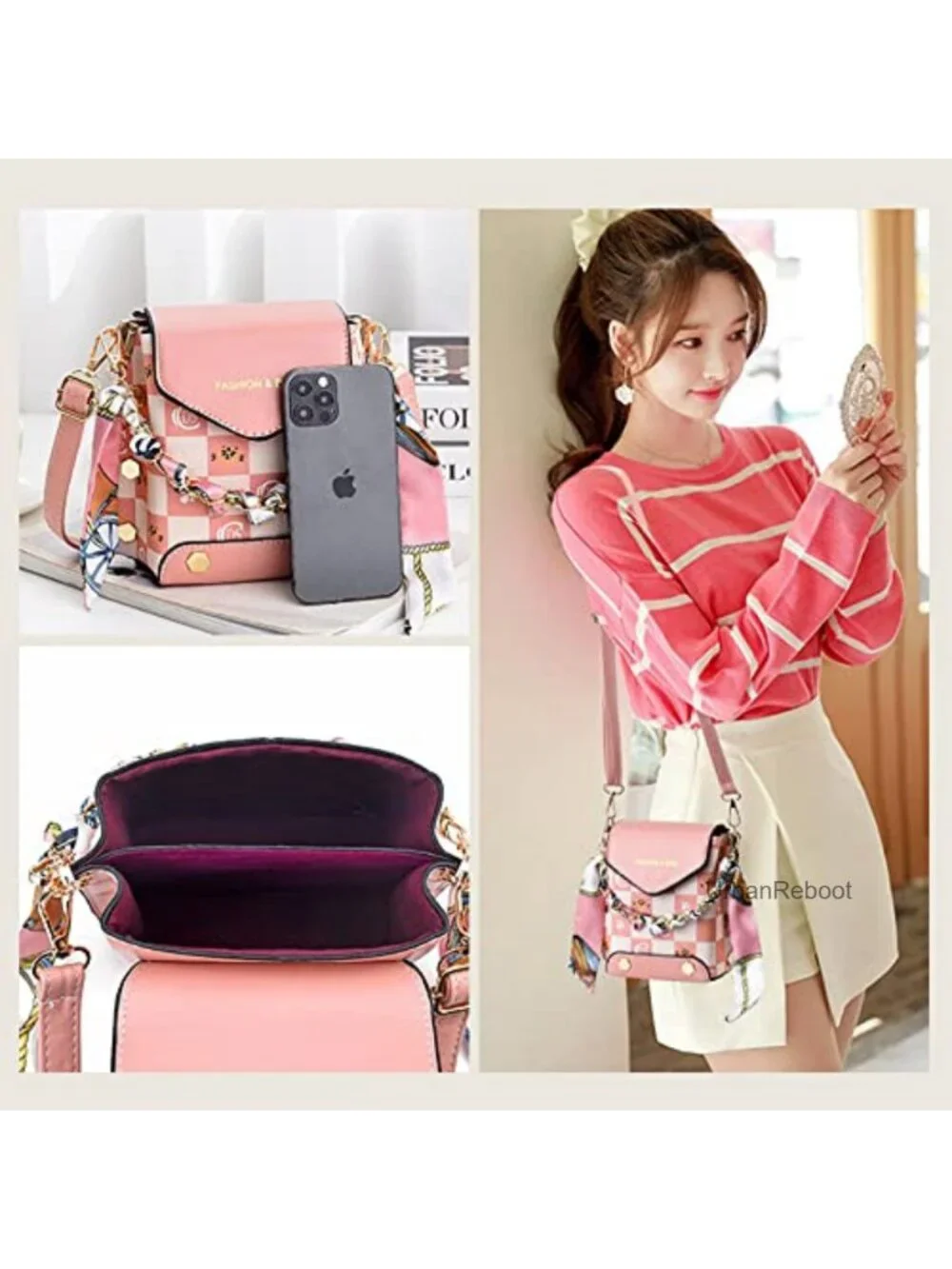 Mini Crossbody Bag PU Purse for Teen Girls & Women